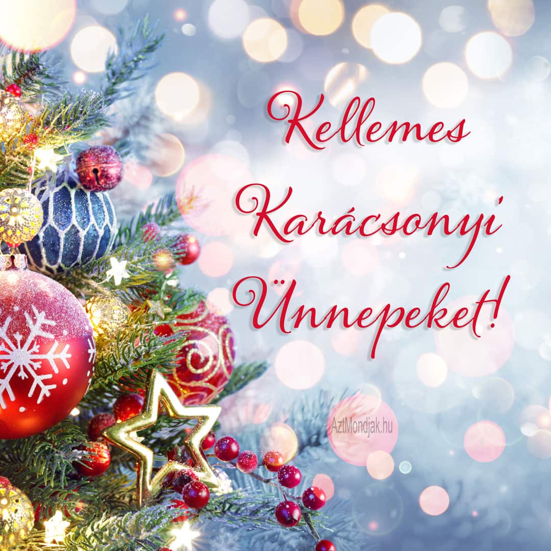 Karácsonyi üdvözlet. Boldog karácsonyt kívánok!