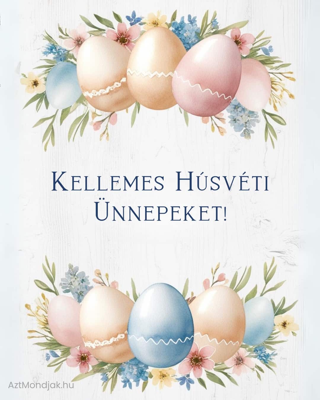 Pasztell húsvéti képeslap – Kellemes Húsvéti Ünnepeket