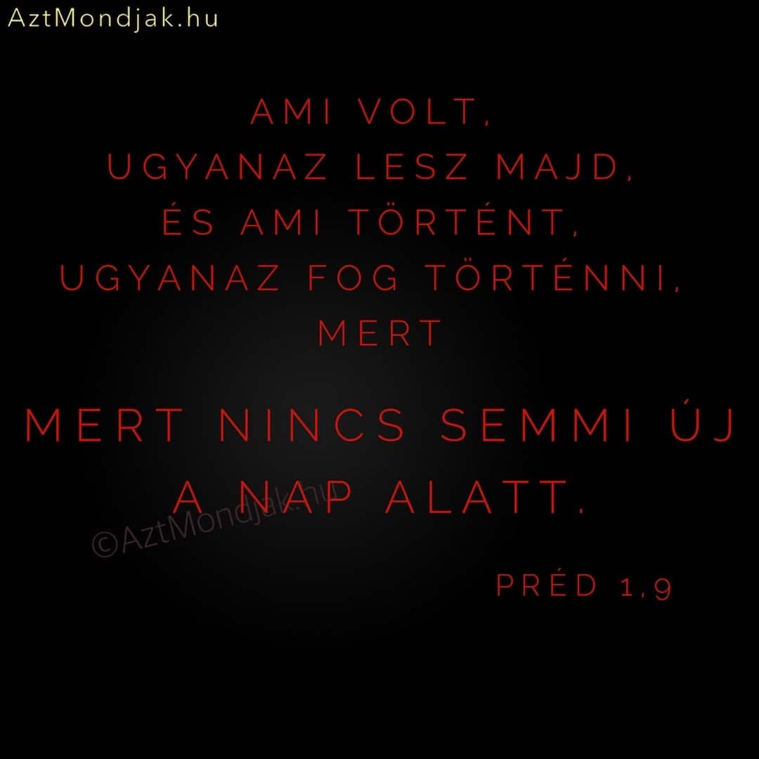 Nincs új a nap alatt