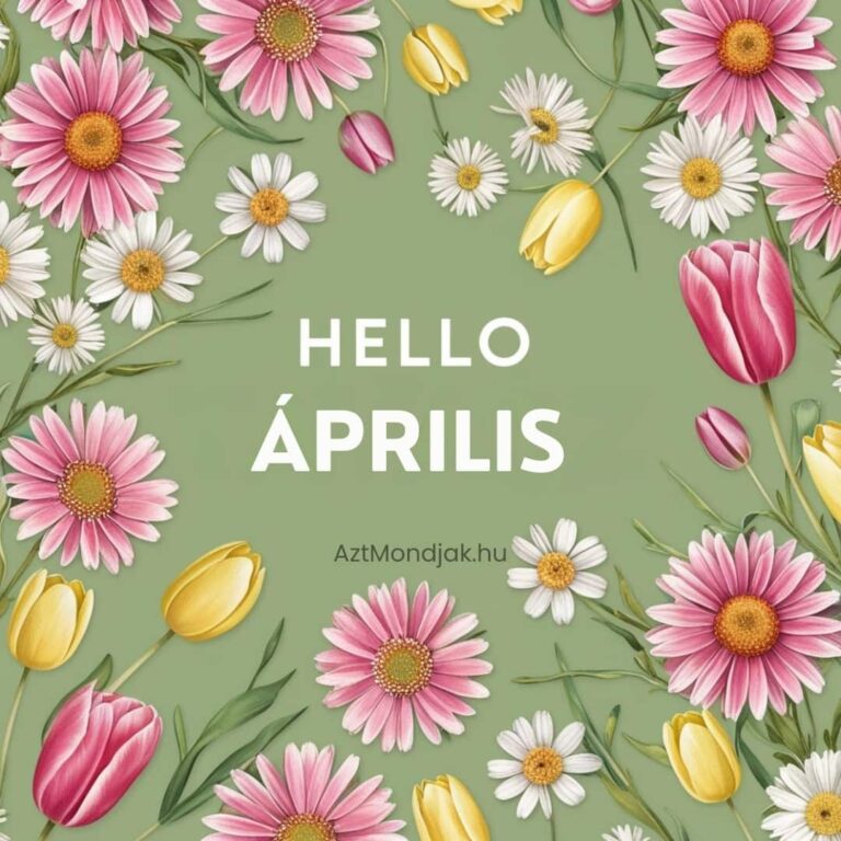 Tavaszi „Hello Április” virágmező – Friss és üde tavaszköszöntő