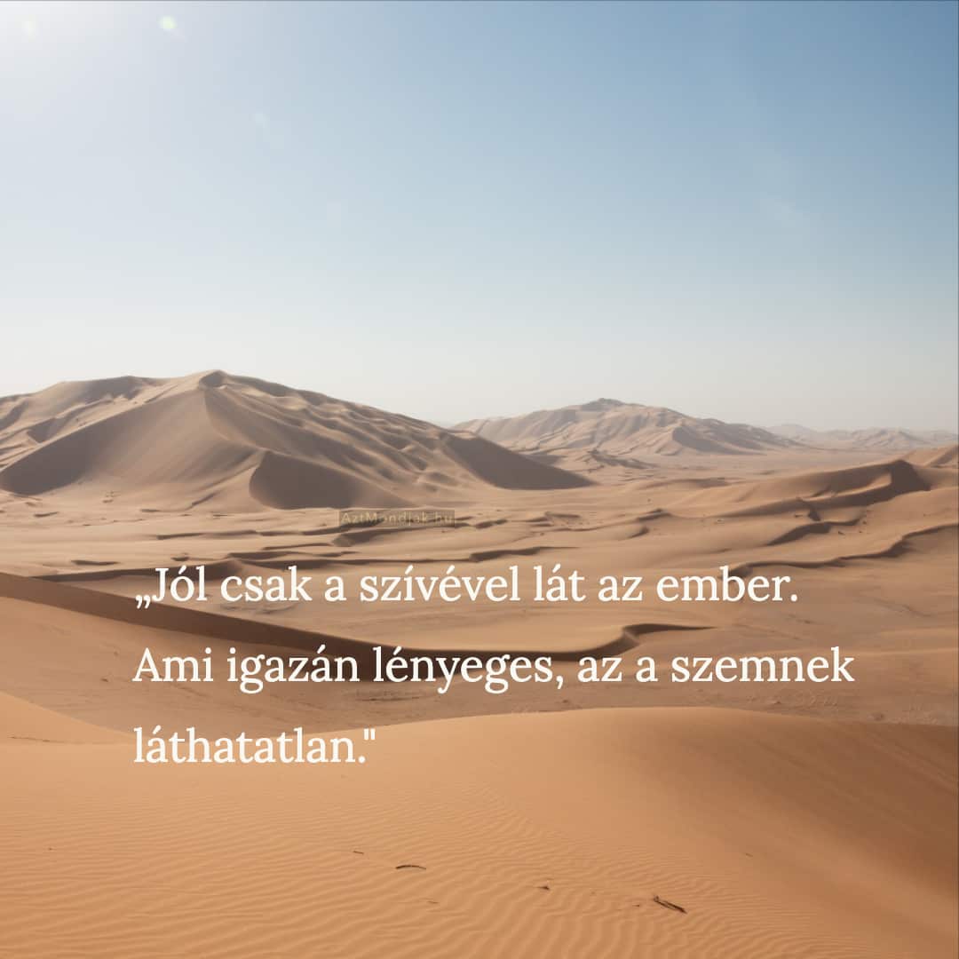 Jól csak a szívével lát az ember. Ami igazán lényeges, az a szemnek láthatatlan.