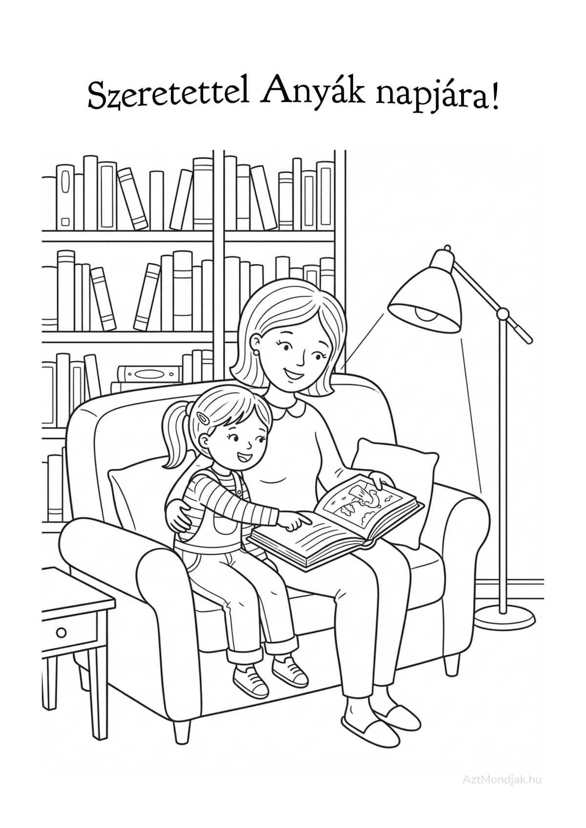 Meseolvasás ingyenes színező gyerekeknek