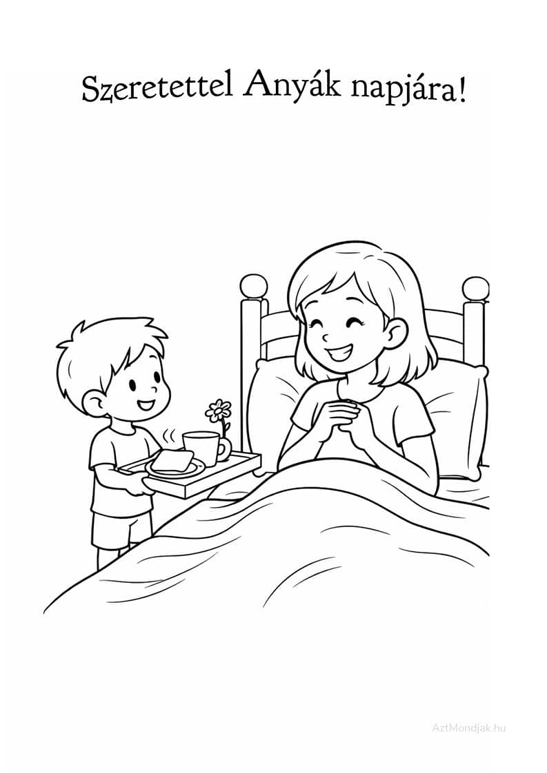 Ingyenes színező anyák napjára fiúknak